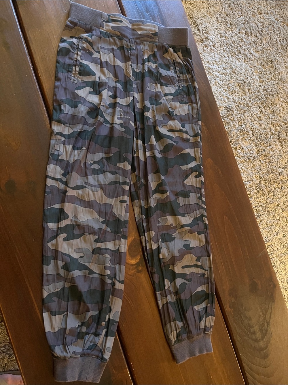 Kids Camo Jogger Pants - Gray/Green